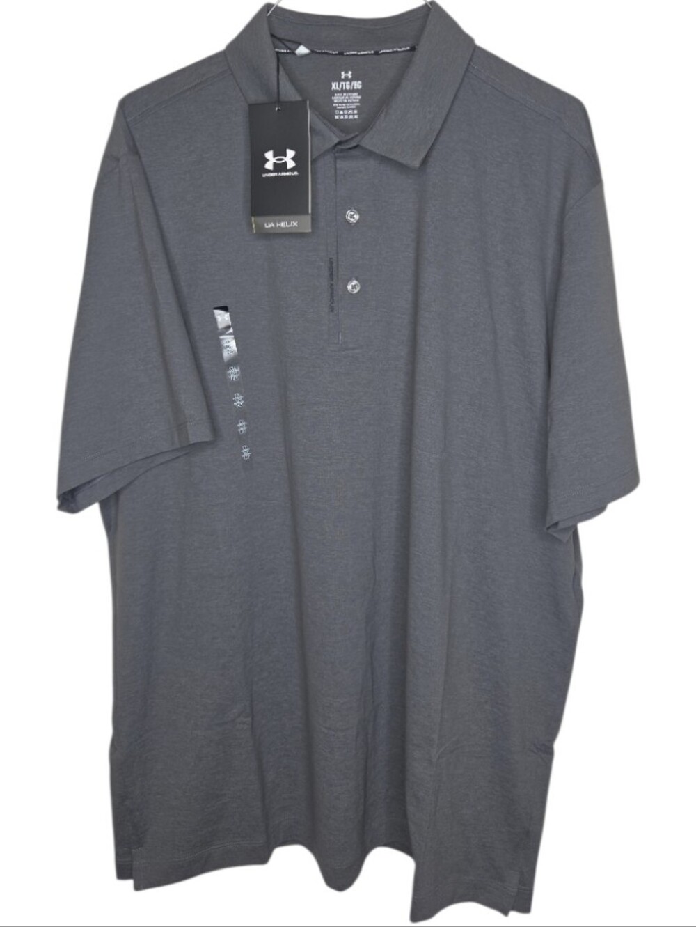 Under Armour Helix Armour Dry Gray Polo Shirt Size XL NWT